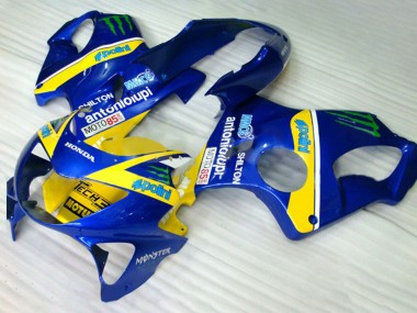 1999-2000 Honda CBR600 F4 Motorcycle Fairings - Blue Yellow Green Monster Canada