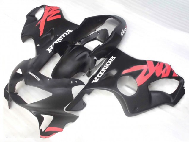 1999-2000 Honda CBR600 F4 Motorcycle Fairings - Matte Black Pink Decals Canada