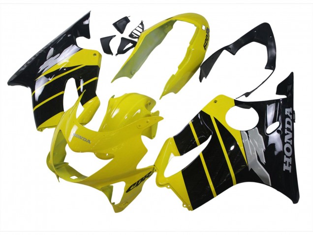 1999-2000 Honda CBR600 F4 Motorcycle Fairings - Yellow Glossy Black Canada