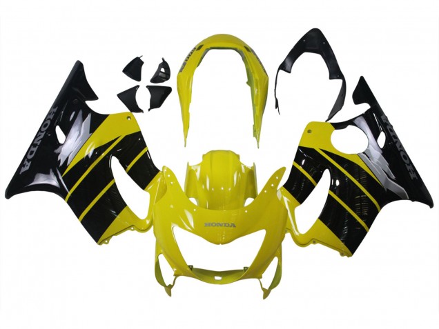 1999-2000 Honda CBR600 F4 Motorcycle Fairings - Yellow Glossy Black Canada