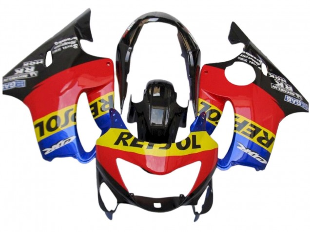 1999-2000 Honda CBR600 F4 Motorcycle Fairings - Red Yellow Blue Glossy Black Repsol Canada