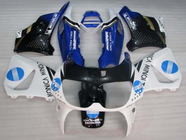 1994-1995 Honda CBR900RR 893 Motorcycle Fairings - White Blue Glossy Black Konica Minolta Canada