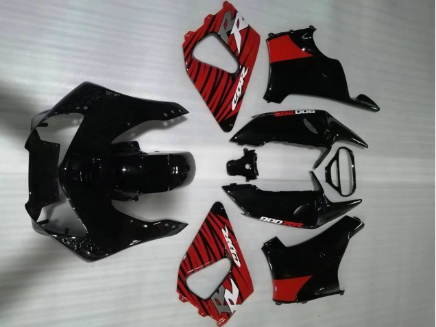 1998-1999 Honda CBR900RR 919 Motorcycle Fairings - Red Glossy Black Canada