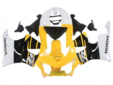1998-1999 Honda CBR900RR 919 Motorcycle Fairings - White Yellow Glossy Black Canada