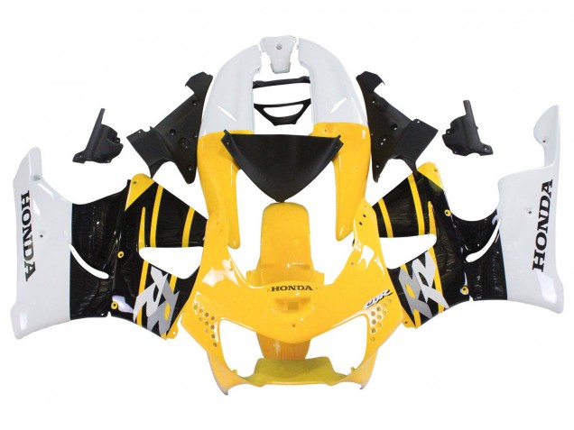 1998-1999 Honda CBR900RR 919 Motorcycle Fairings - White Yellow Glossy Black Canada