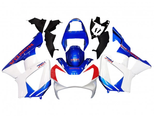 2000-2001 Honda CBR900RR 929 Motorcycle Fairings - White Blue Red HRC Canada