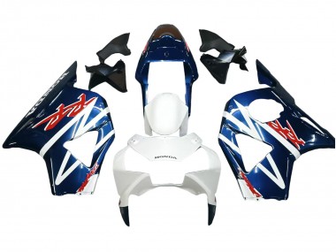 2002-2003 Honda CBR900RR 954 Motorcycle Fairings - White Dark Blue Canada