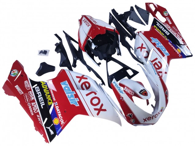 2007-2014 Ducati 848/1098/1198 Motorcycle Fairings - White Red Glossy Black Valsir Xerox Canada