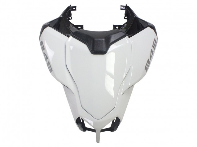 2007-2014 Ducati 848/1098/1198 Motorcycle Fairings - White Glossy Black Corse Canada
