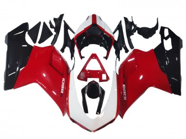 2007-2014 Ducati 1098 Motorcycle Fairings - White Red Glossy Black Canada