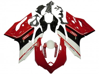 2011-2014 Ducati Panigale 899 Motorcycle Fairings - White Red Glossy Black Dunlop Canada