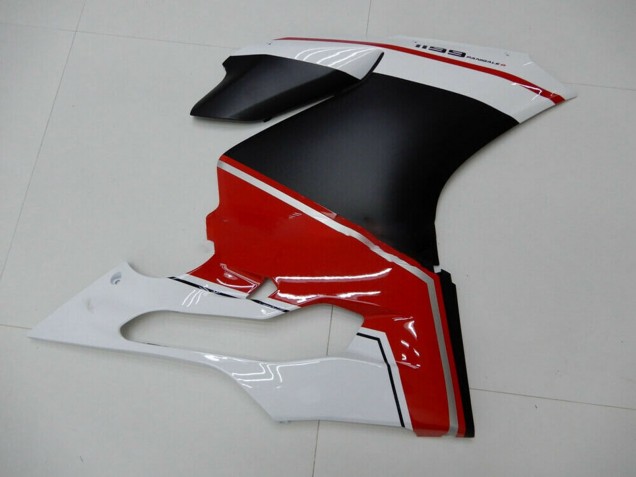 2011-2014 Ducati 1199 Motorcycle Fairings - White Red Matte Black Canada