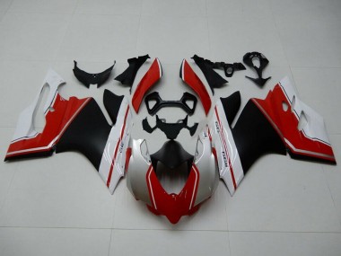 2011-2014 Ducati 1199 Motorcycle Fairings - White Red Matte Black Canada