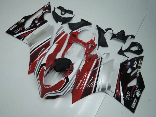 2011-2014 Ducati Panigale 899 Motorcycle Fairing - White Red Glossy Black Canada