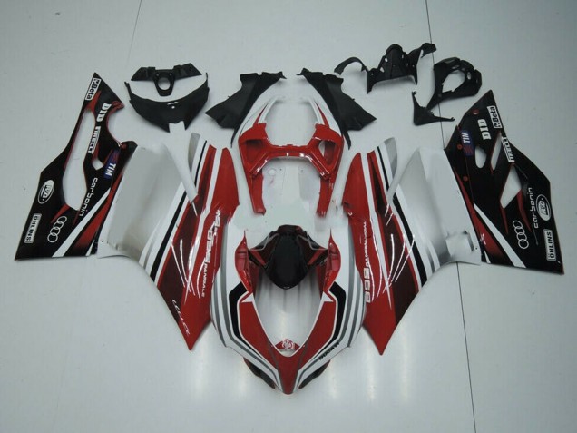 2011-2014 Ducati Panigale 899 Motorcycle Fairing - White Red Glossy Black Canada