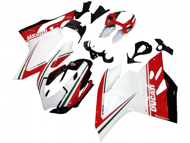 2011-2014 Ducati 1199 Motorcycle Fairings - White Red Green Glossy Black Canada