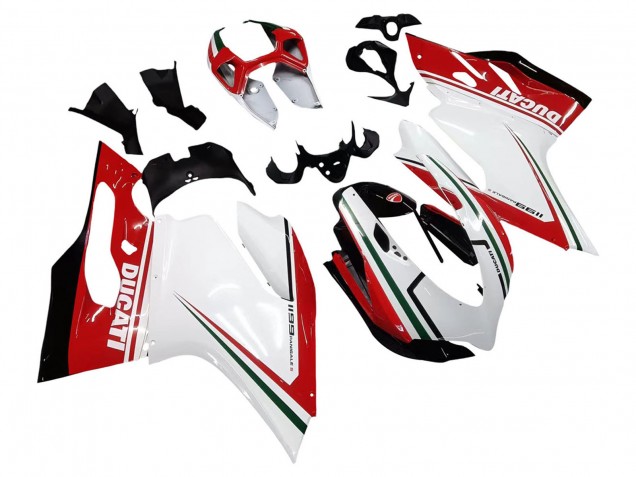 2011-2014 Ducati 1199 Motorcycle Fairings - White Red Green Glossy Black Canada