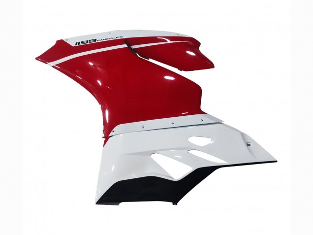 2011-2014 Ducati 1199 Motorcycle Fairings - White Red Glossy Black Canada