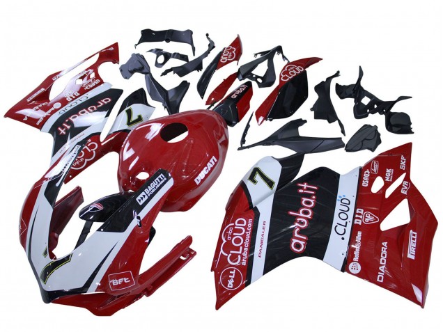 2015-2020 Ducati 959/1299 Motorcycle Fairings - White Red Black Aruba 7 Canada