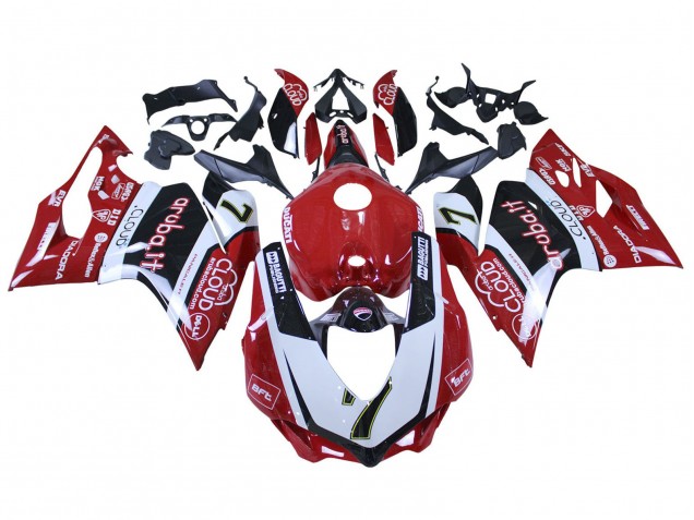 2015-2020 Ducati 959/1299 Motorcycle Fairings - White Red Black Aruba 7 Canada