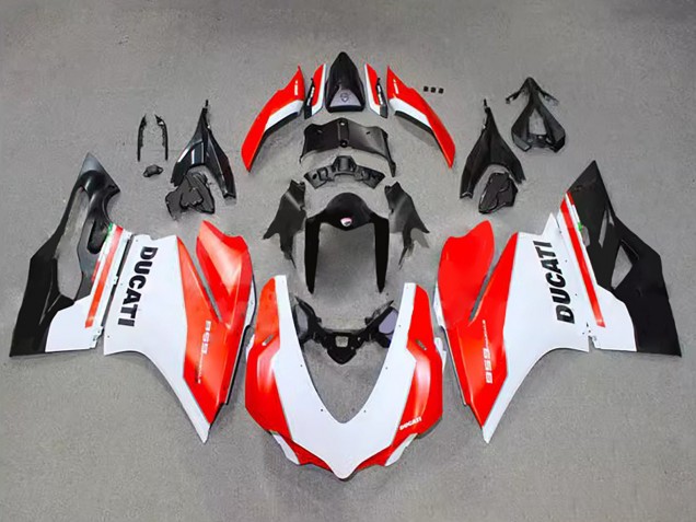 2015-2020 Ducati 959 Motorcycle Fairing - White Red Glossy Black Canada