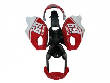 2008-2012 Ducati Monster 696 796 1100 1100S Motorcycle Fairings - White Red Glossy Black 69 Canada