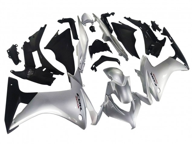 2013-2015 Honda CBR500R Motorcycle Fairing - Silver Glossy Black Canada