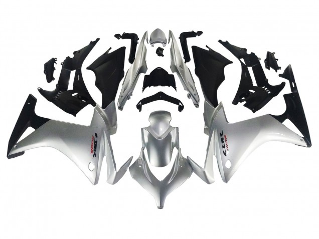2013-2015 Honda CBR500R Motorcycle Fairing - Silver Glossy Black Canada