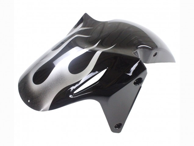 2013-2015 Honda CBR500R Motorcycle Fairings - Glossy Black Silver Flame Canada