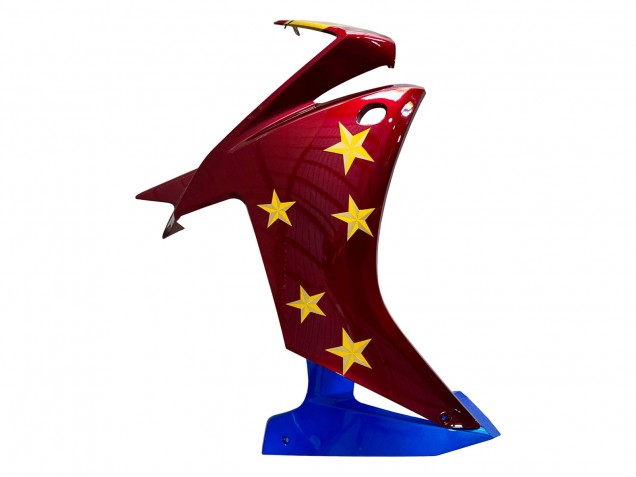 2013-2015 Honda CBR500R Motorcycle Fairings - Red Blue Yellow Star Canada