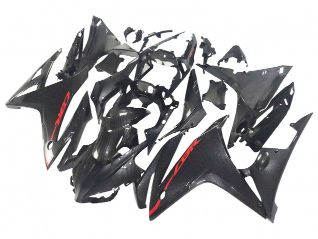 2016-2018 Honda CBR500R Motorcycle Fairings - Black Carbon Fiber Red Canada
