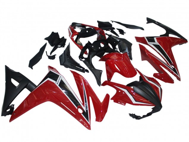 2016-2018 Honda CBR500R Motorcycle Fairings - Red White Matte Black Canada