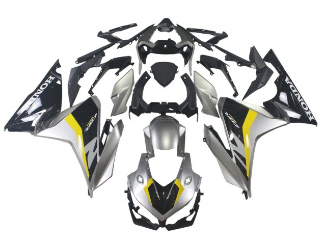 2022-2023 Honda CBR500R Motorcycle Fairings - Silver Yellow Glossy Black Canada