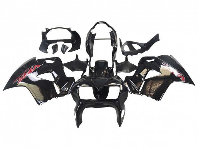 1998-2001 Honda VFR 800 Motorcycle Fairings - Glossy Black Red Decal Canada