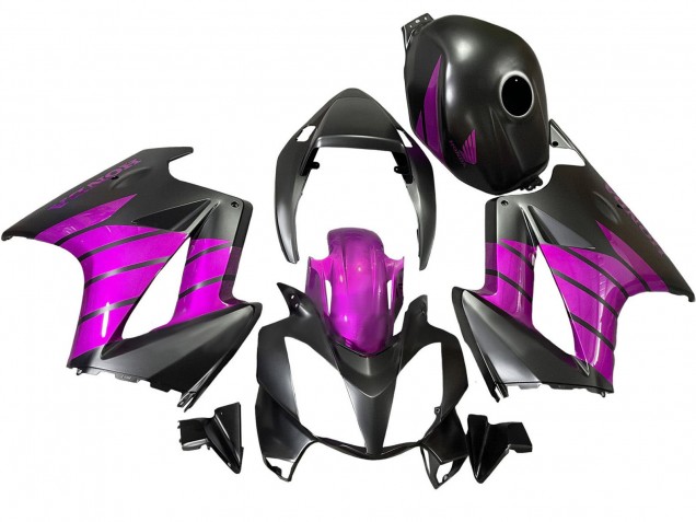 2002-2013 Honda VFR 800 Motorcycle Fairings - Purple Matte Black Canada