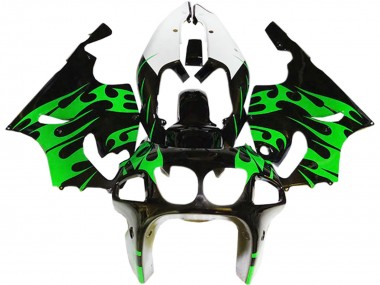 1996-2003 Kawasaki ZX7R Motorcycle Fairings - Green Glossy Black White Canada