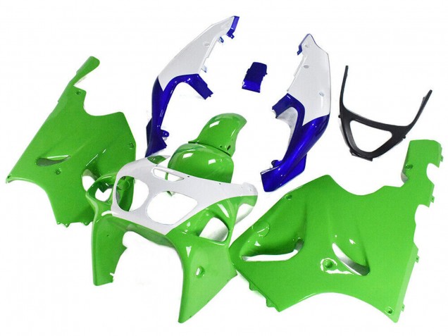 1996-2003 Kawasaki ZX7R Motorcycle Fairings - White Green Blue Canada