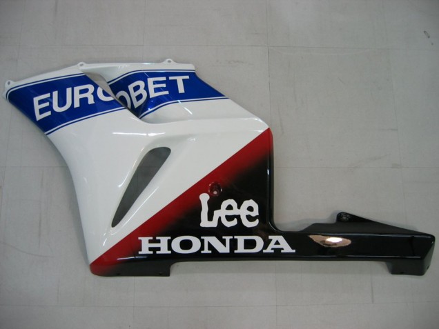 2004-2005 Honda CBR1000RR Motorcycle Fairings - White Blue Red Glossy Black Star EuroBet Lee Canada