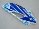 2004-2005 Honda CBR1000RR Motorcycle Fairings - White Blue Snow Nastro Azzurro 46 Canada