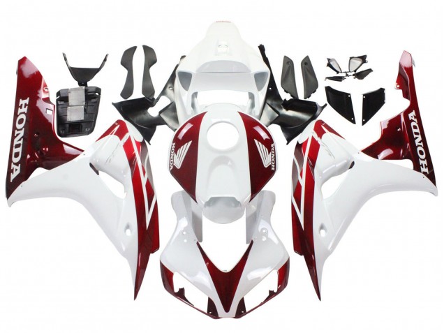 2006-2007 Honda CBR1000RR Motorcycle Fairings - White Red Canada