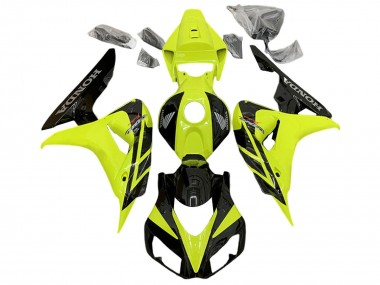 2006-2007 Honda CBR1000RR Motorcycle Fairings - Yellow Glossy Black Canada