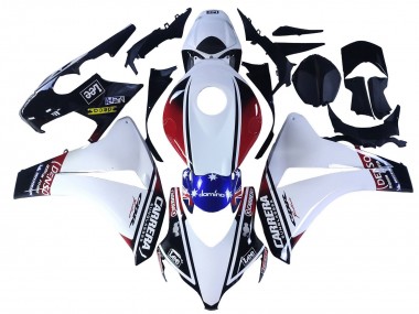 2008-2011 Honda CBR1000RR Motorcycle Fairings - White Red Blue Black Star Lee Carrera Canada