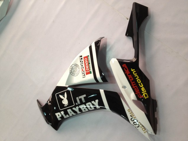 2012-2016 Honda CBR1000RR Motorcycle Fairings - White Glossy Black Rizoma Playboy Canada