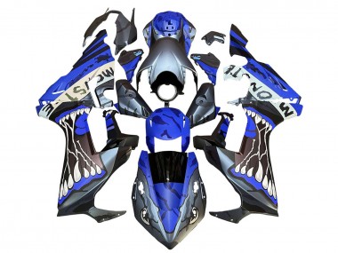 2017-2023 Honda CBR1000RR Motorcycle Fairings - Blue Grey Glossy Black Monster Canada