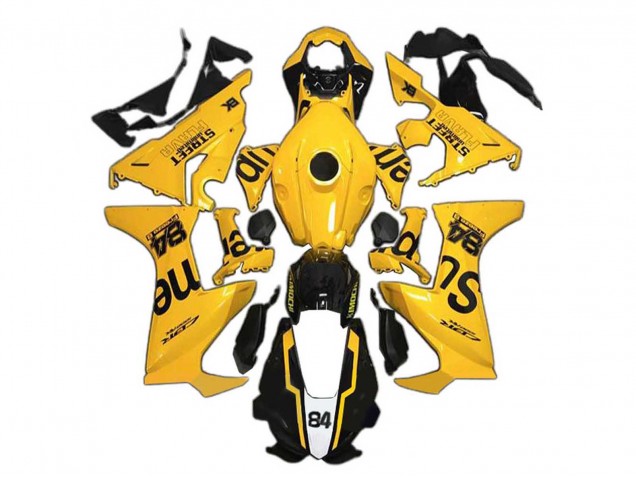 2017-2023 Honda CBR1000RR Motorcycle Fairings - Yellow Glossy Black Supreme 84 Canada