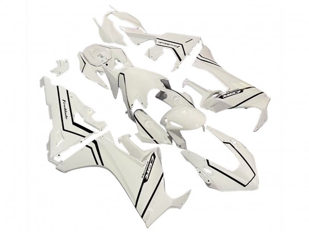 2017-2023 Honda CBR1000RR Motorcycle Fairings - White with Black Stripe Fireblade Canada