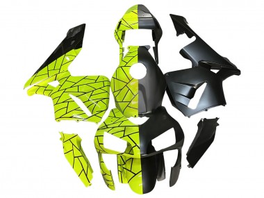 2003-2004 Honda CBR600RR Motorcycle Fairings - Fluorescent Green Matte Black Canada