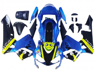 2003-2004 Honda CBR600RR Motorcycle Fairings - Blue Neon Yellow Glossy Black Shark Canada