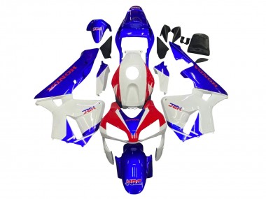 2003-2004 Honda CBR600RR Motorcycle Fairings - White Blue Red HRC Canada
