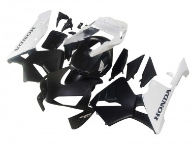 2003-2004 Honda CBR600RR Motorcycle Fairings - White Matte Black Canada